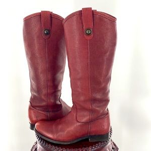 FRYE HIGH LEATHER BOOTS SIZE6